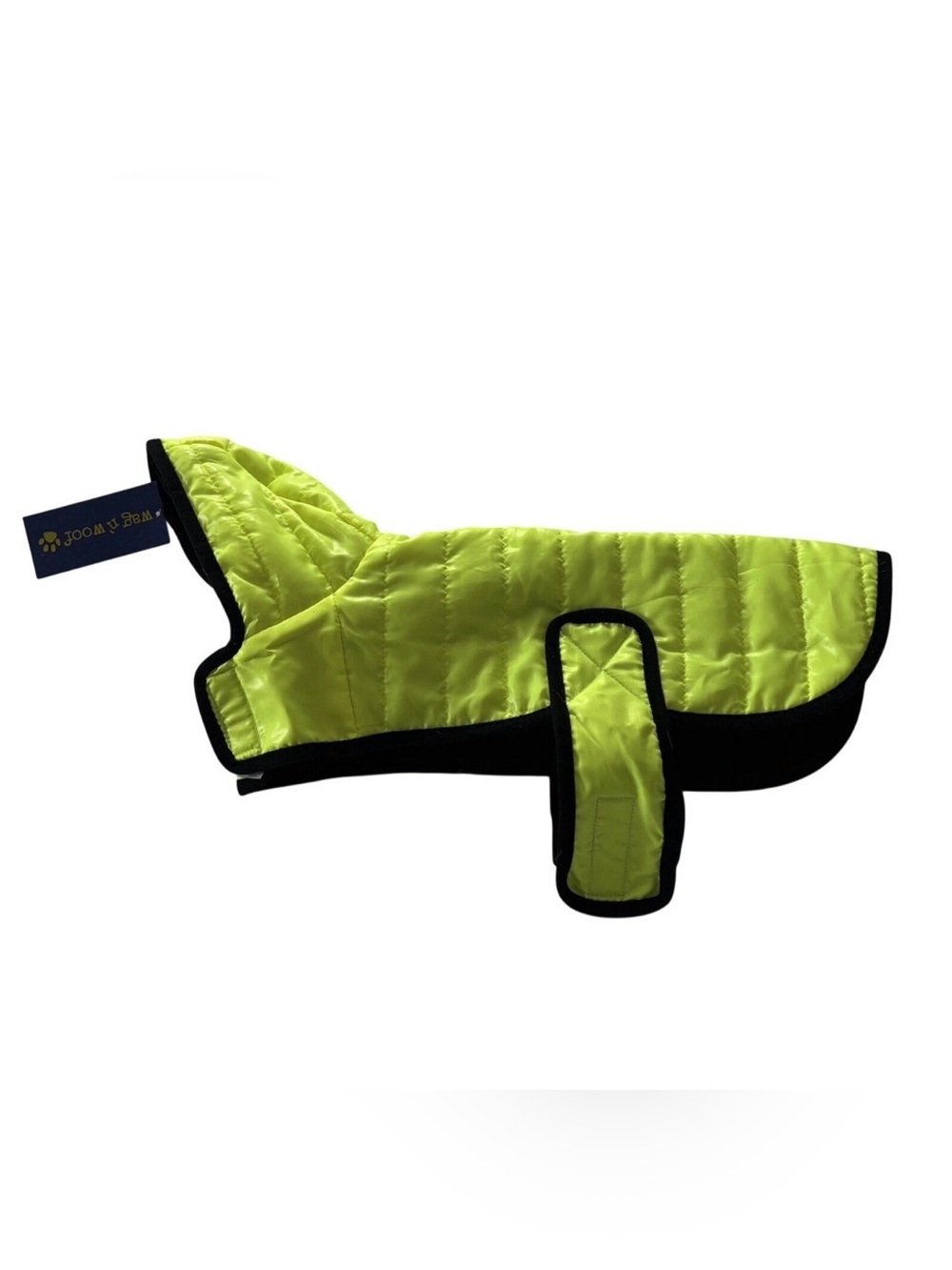 New‎ With Tags Wag N Woof Day Glow Yellow Dog Rain/Jacket  Size Medium